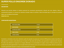Super Pollo Engorde Dorado Peletizado / Super Pelletized Broiler Chicken