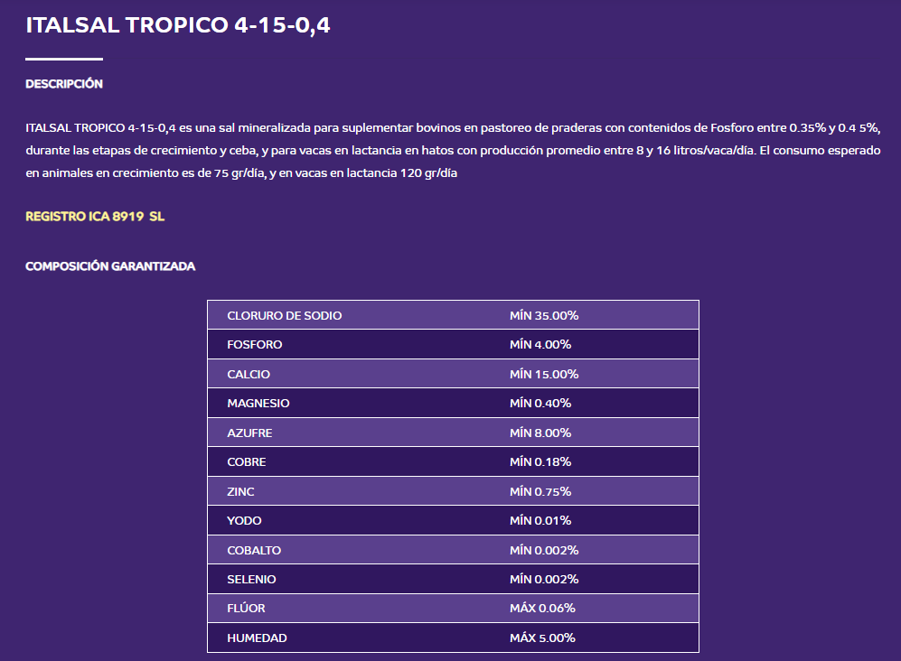 Italsal 4% tropic 40KG.