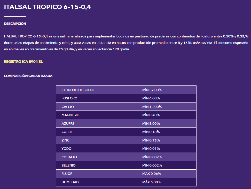 Italsal 6% Tropic 40KG.