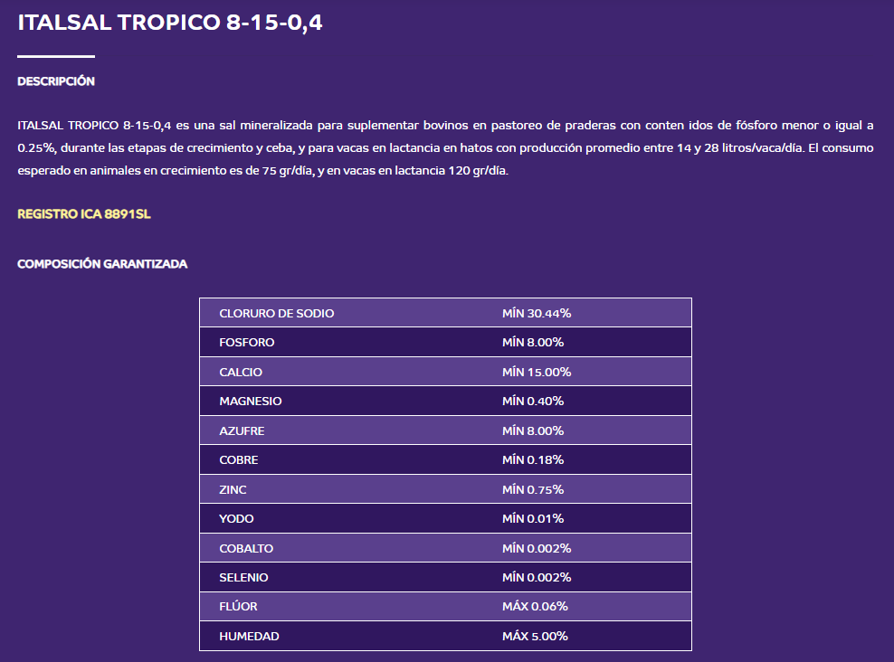 Italsal 8% Tropic 40KG.