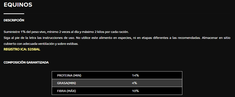 Equines 40KG.