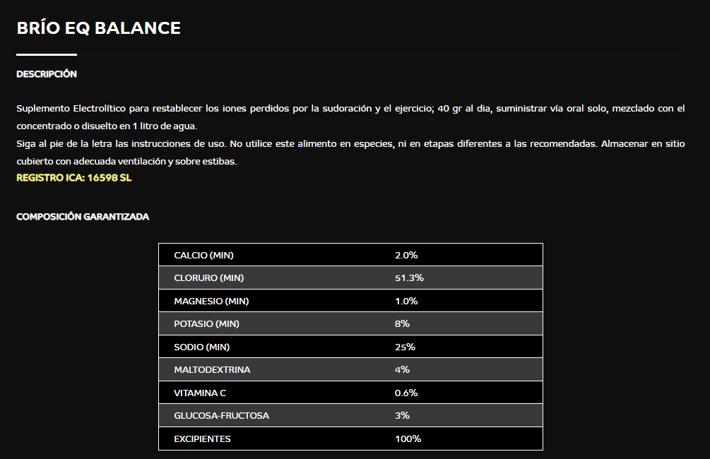 Brio Equines Balance 1KG.