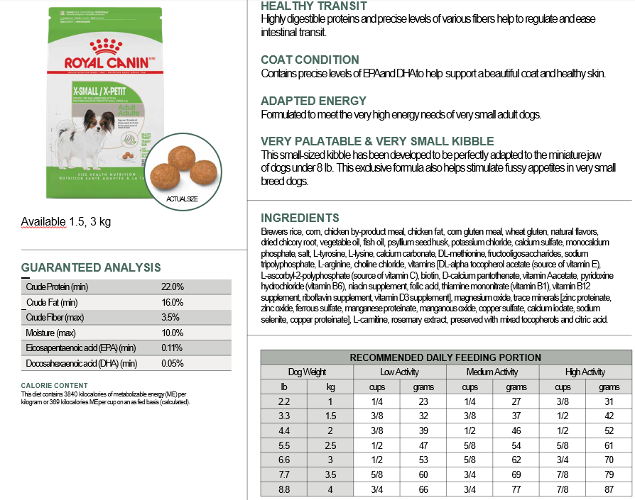 SHN X-Small Adult 3KG