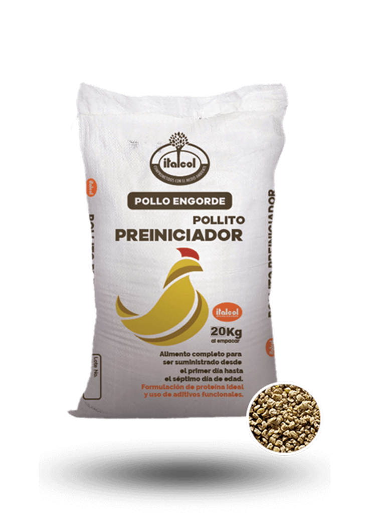 Pack 20KG. Pollito Preiniciador Quebrantado / Pack 20KG. Broken Pre-Starter Chick