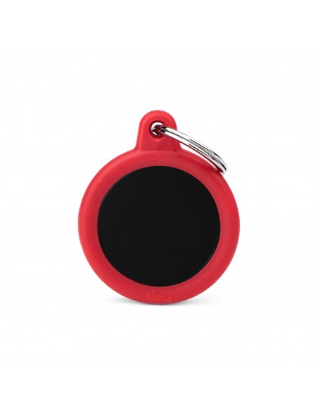 Black Circle Alu Red Rubber