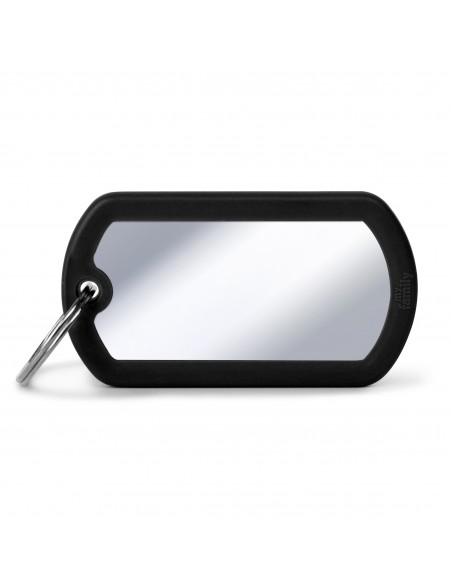 Military Chrome Plated Brass Black Rubber