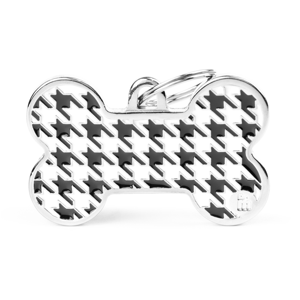 XL Bone Pied A Poule Black