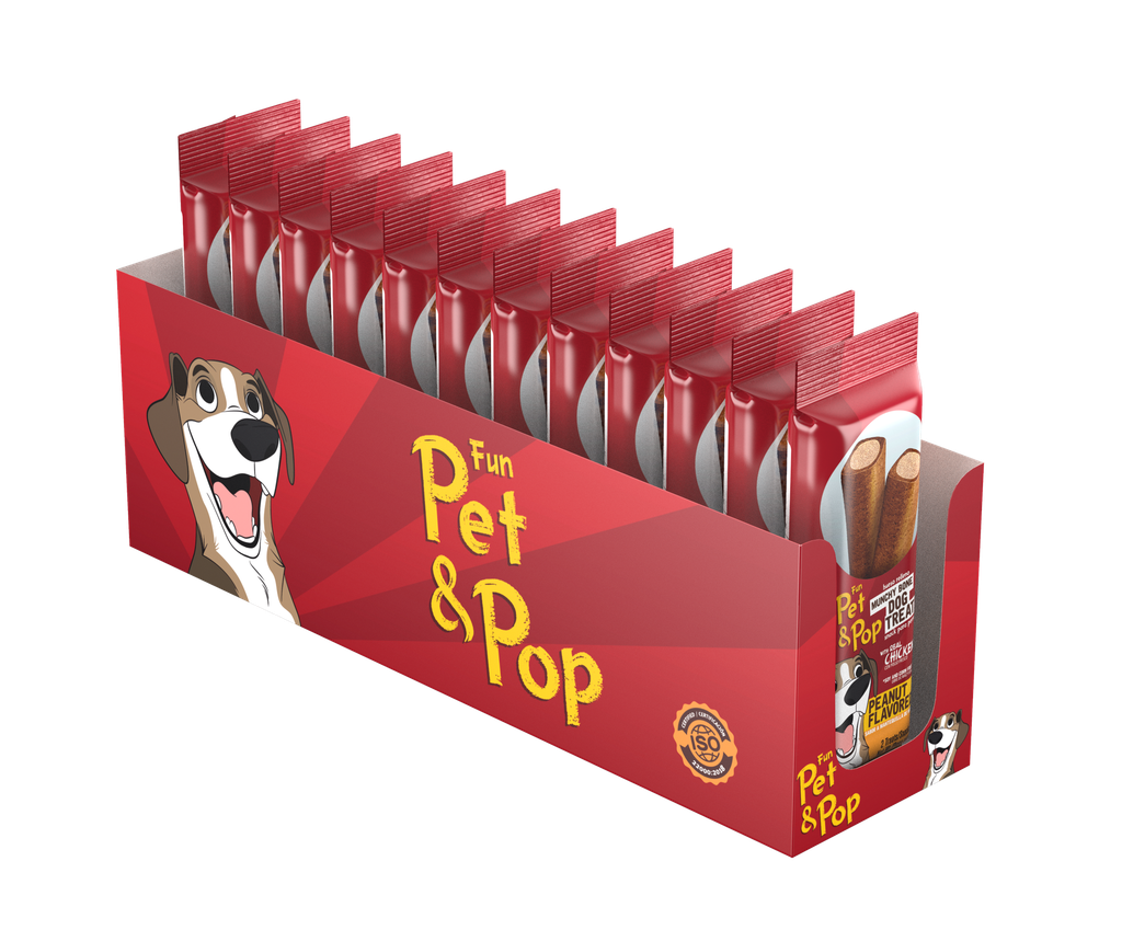 Pet&amp;Pop Munchi Bone Peanut 12x160Gs