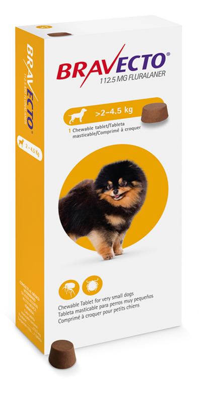 Bravecto 112,5 Mg x 1 Tab ( 2 - 4,5 KG )