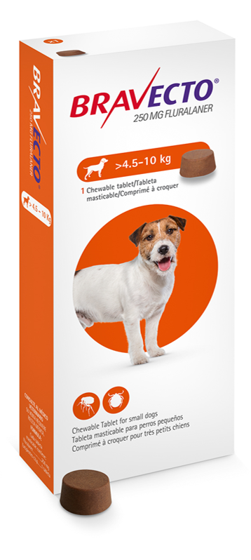 Bravecto 250 Mg x 1 Tab ( 4,5 - 10 KG )