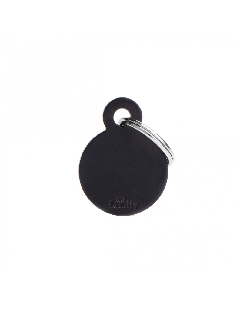 Small Round Aluminum Black