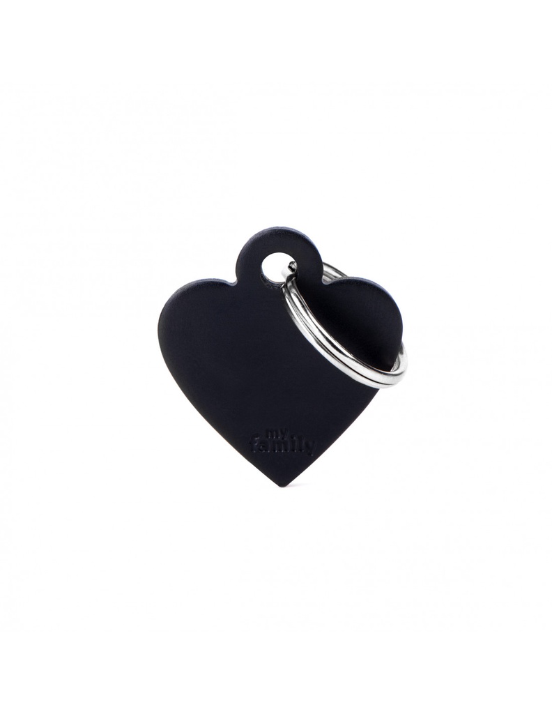 Small Heart Aluminum Black