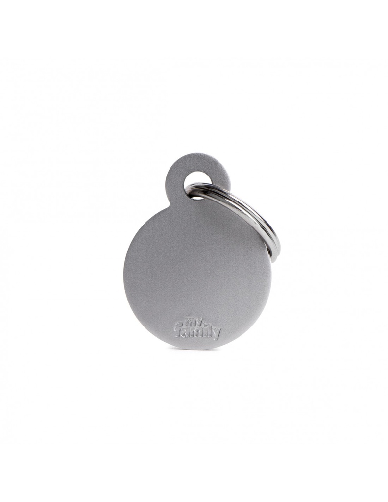 Small Round Aluminum Grey