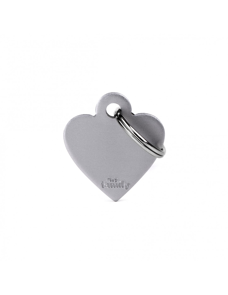 Small Heart Aluminum Grey