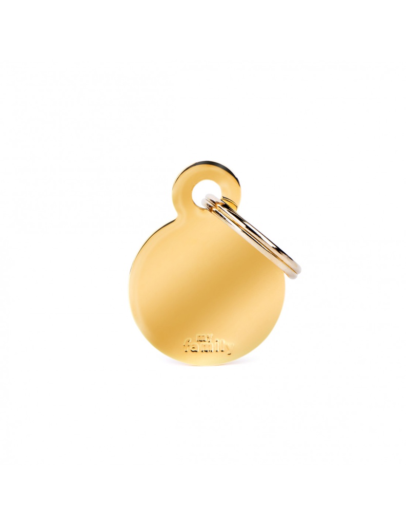 Small Round Golden Brass