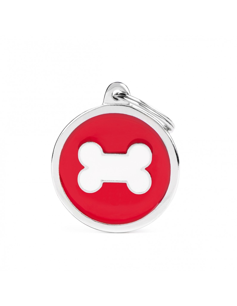 Red Big Circle White Bone