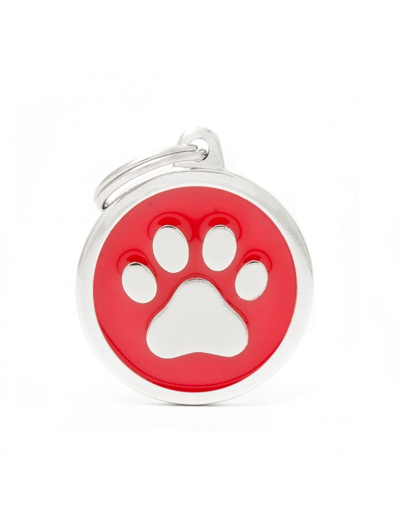 Red Big Circle Paw