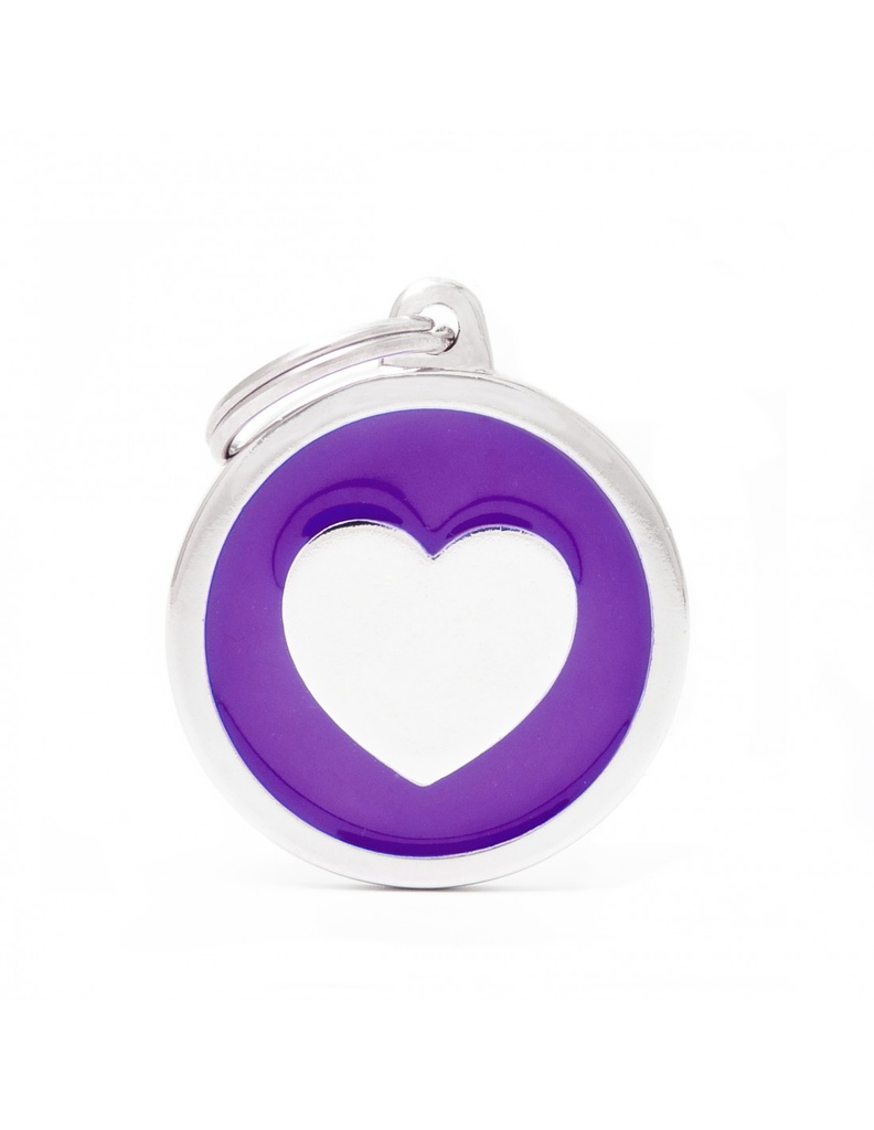 Purple Big Circle Heart