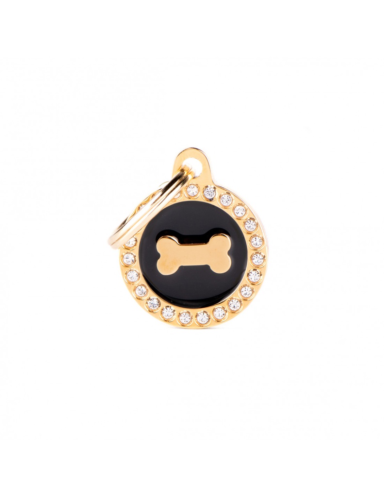Black Circle Glam Bone Gold