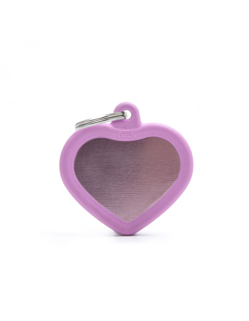 Pink Heart Alu Pink Rubber