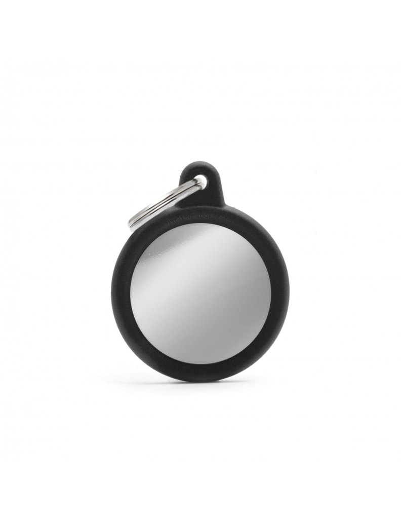 Circle Chrome Plated Brass Black Rubber