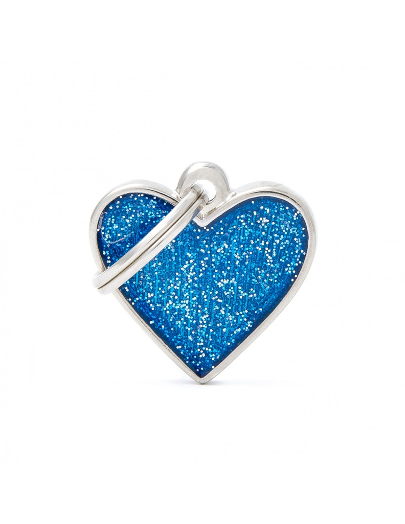 Heart Glitter Blue