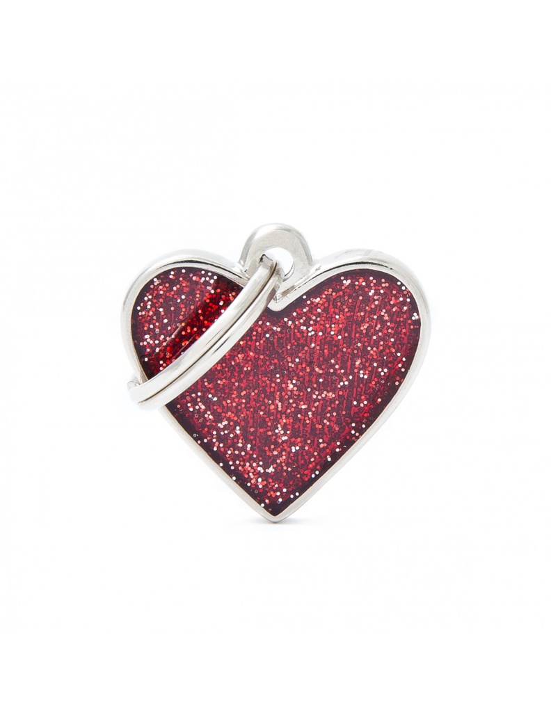 Heart Glitter Red