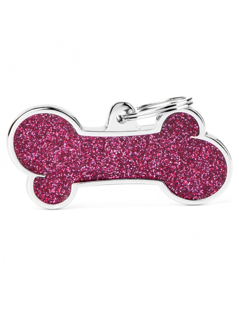 XL Bone Glitter Pink