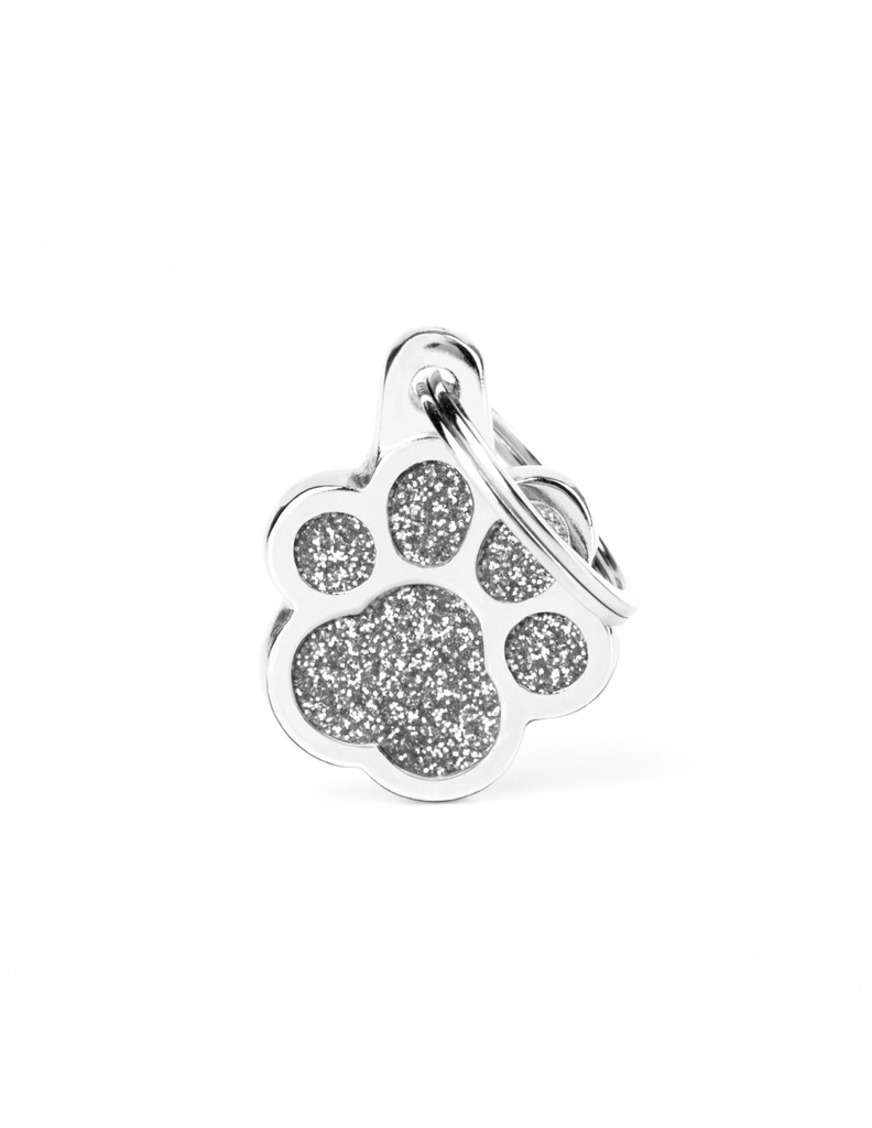 Paw Glitter Grey