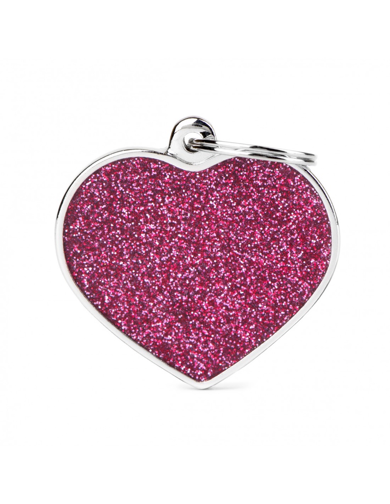 Big Heart Glitter Pink