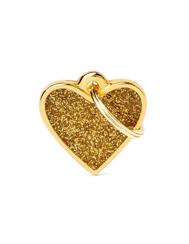 Small Heart Glitter Gold