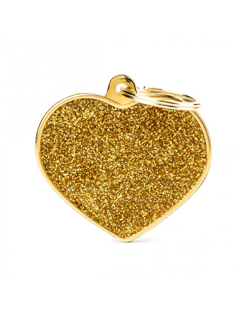 Big Heart Glitter Gold