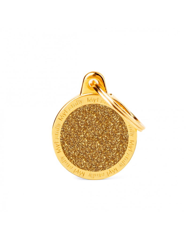 Small Circle Glitter Gold