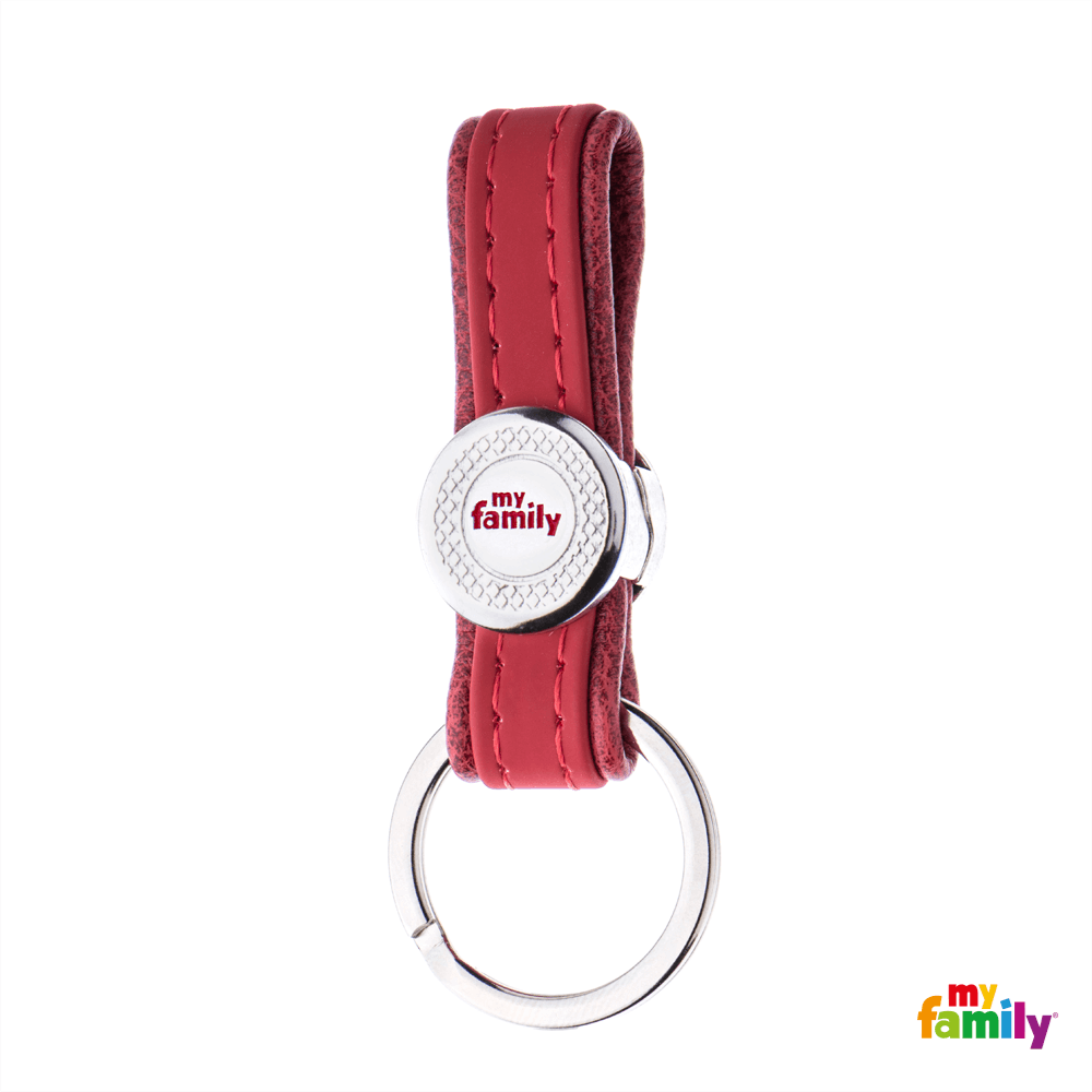 Keyring Bilbao Red White Bronze