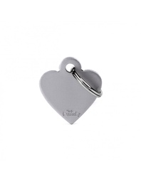 [08000910] Small Heart Aluminum Grey