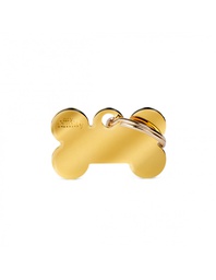 [08000768] Small Bone Golden Brass