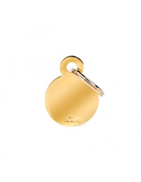 [08000774] Small Round Golden Brass