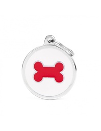[08000434] White Big Circle Red Bone