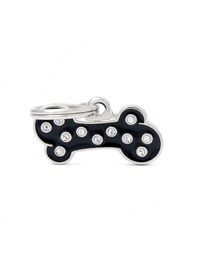 [08000230] Small Black Bone Strass