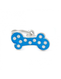 [08000232] Small Blue Bone Strass