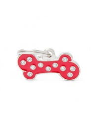 [08000236] Small Red Bone Strass