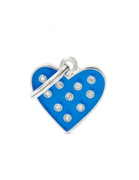 [08000248] Blue Heart Strass