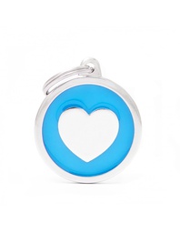 [08000630] Light Blue Big Circle Heart