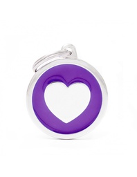 [08000634] Purple Big Circle Heart