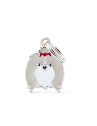 [08000278] White and Gold Shih Tzu