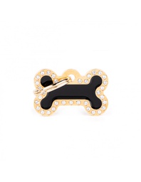 [08000208] Small Bone Glam Black And Gold