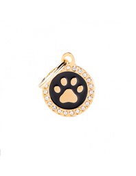 [08000212] Black Circle Glam Paw Gold
