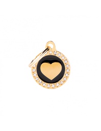 [08000214] Black Circle Glam Heart Gold