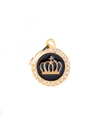 [08000216] Black Circle Glam Crown Gold
