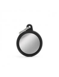 [08000066] Circle Chrome Plated Brass Black Rubber